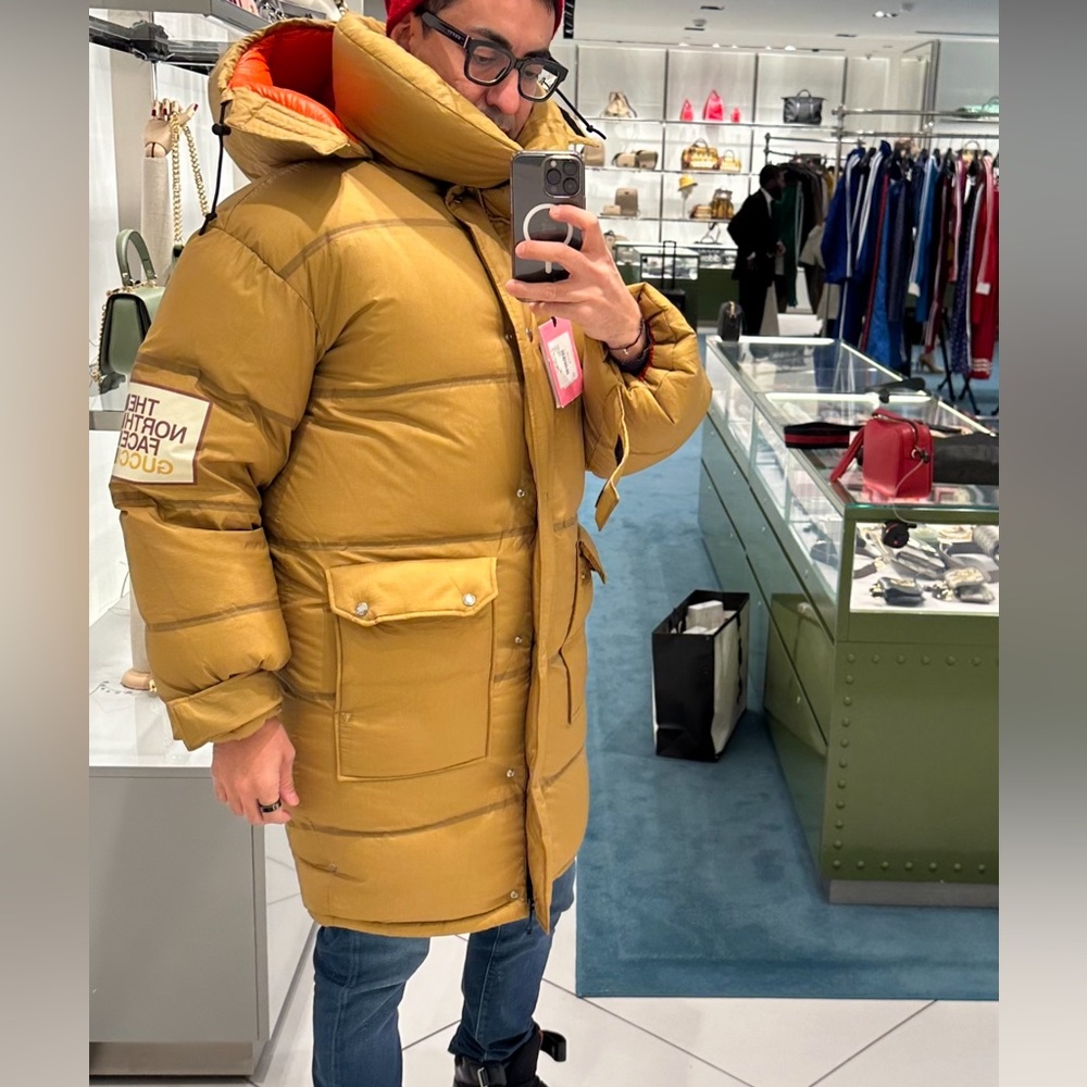 Authentic The North Face X Gucci Long Padded Down Coat Jacket